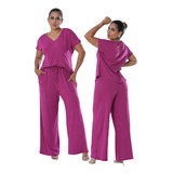 Conjunto Soltinho Feminino De Malha Plus Size Moda Gestante