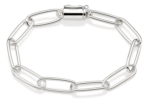 Pulseira Elo Oval Longo De Prata  850041 Rommanel