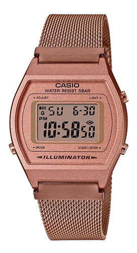 Reloj Casio Vintage B640 Color Rosa Oro Super Luz Led Alarma