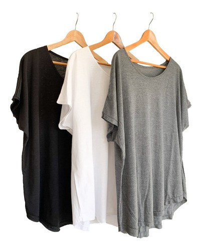 Remera Mujer Manga Corta/larga  Oversize Pack X 6