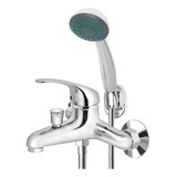 Llave Monomando Tina Ducha Cuerpo Metalico Cromado