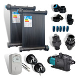 Kit Aquecedor Solar Piscina 24 Placas 3mt Acessórios Complet