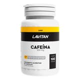 Lavitan Cafeína 200mg Suplemento 100 Cápsulas Sabor Sem Sabor