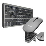 Teclado Mouse Bluetooth Recarregável Wireless Phone Tablet