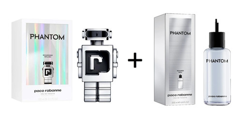 Paco Rabanne Phantom Edt Masc 150ml + Refil 200ml 