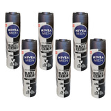 Pack X 6 Desodorante Nivea Men Black & White Invisible