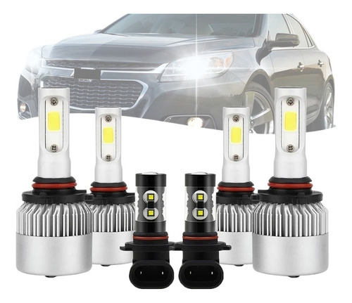 Luz Alta/baja/niebla Kit Faros Led 8000lm Para Chevrolet