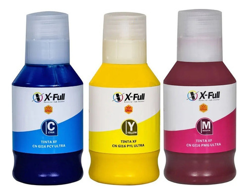 Kit 03 Tinta Compativel X-full P/ Canon Gx6010 Gx7010 Gi-16 