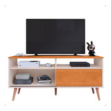 Rack Wood Tv Smart 55 Polegadas Aparador Resistente Sala