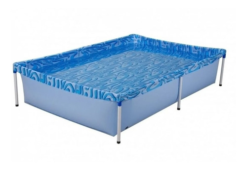 Piscina Infantil 1000 Litros Retangular Estrutural Azul Mor