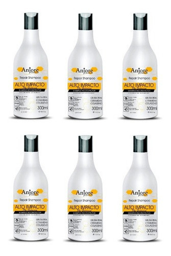 Kit 6 Shampoo Pós Química Alto Impacto Anjore Atacado