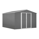 Cobertizo Almacen 10x10ft Metal Para Exterior Gris Goohome