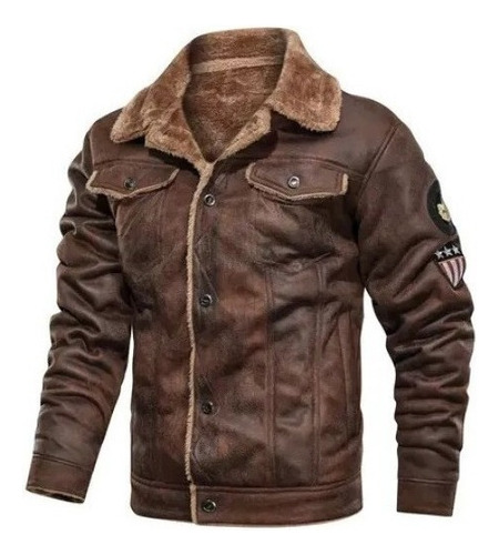 Hombres Antiguas Chaquetas De Cuero De Gamuza Vintage Milita