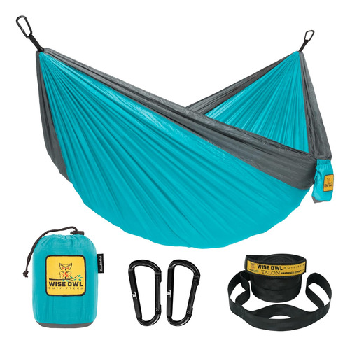 Hamaca De Camping Wise Owl Outfitters Azul Y Gris , Talle L