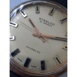 Reloj Steelco Vintage Delgado Chapa Oro Cuerda Excelente!