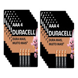 Kit 12 Pilhas Alcalina Duracell Palito Aaa Com 4 Unidades