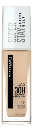  L'oréal Paris  Maybelline Super Stay Base Líquida Maybelline  118 Light Beige  30ml 30g