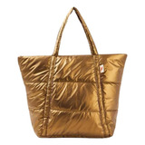 Bolsa Super Puff Nylon Bag  Dourado Cantão