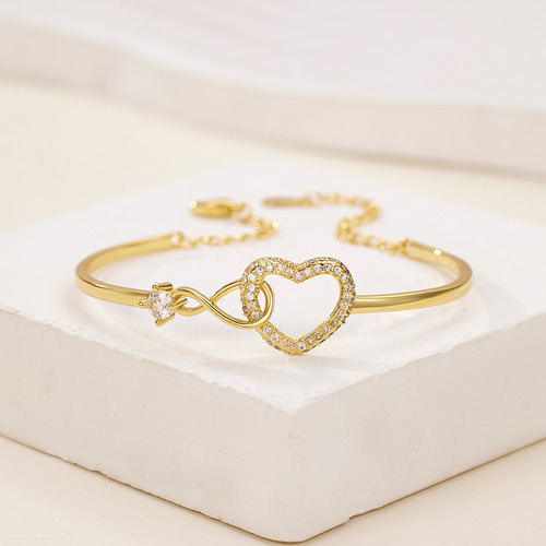 Pulseira Feminina Infinity Heart Bracelet For My Daughter