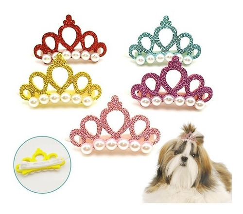 Set X 4 Ganchitos Corona Para Mascotas