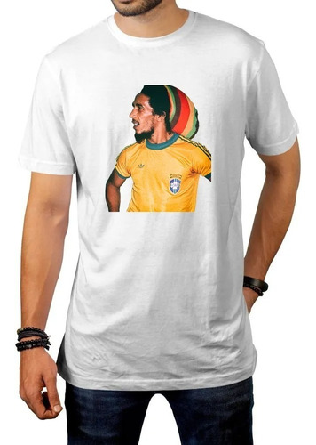 Camisa Camiseta Bob Marley Seleção Brasileira Brasil