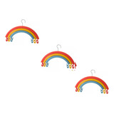 Pack X 3 Perchas Arco Iris Perchero Organizador Arcoiris