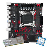 Kit Gamer Placa Mãe X99 Black Red Intel Xeon E5 2673 V3 32gb