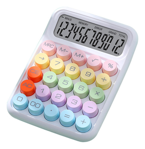 Aruoy Calculadora De Botón Mecánico Calculadora De 12