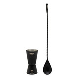 Set De Medidor + Cuchara Coctel Wayu