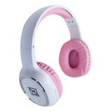 Audifonos Diadema Bluetooth Manos Libres Recargable Necnon Audio Porfesional Color Blanco/rosa
