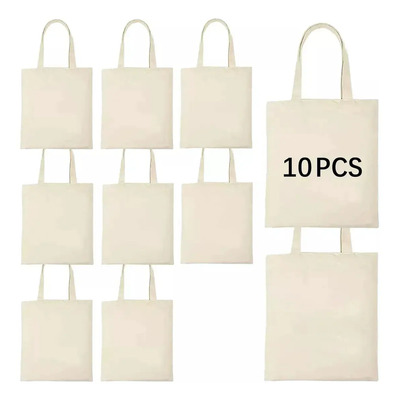 10pcs Tote Bag Bolsas De Manta Cruda 40 X 35cm. 100% Algodn Mungqube | MercadoLibre