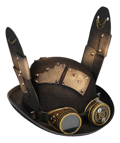 Retro Steampunk Goggles Black Top Hat Accesorios