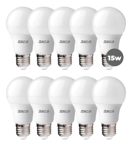 Lámpara Led Sica 15w Cálido / Frío - Pack X 10u