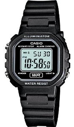 Reloj Casio De Resina Negra Digital Clásico Para Mujer - La2