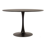 Mesa De Jantar Redonda Tulipa 120 Cm Preto