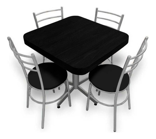 Mesa Para Restaurante, Cafetería, Comedor, Bar,con 4 Sillas.