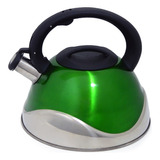 Tetera Acero Inox 3 Lts Deluxe Mod.estocolmo Verde - Th9982