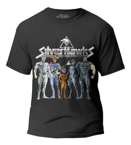Playera Silverhawks 4b Negra Halcones Galácticos Quicksilver
