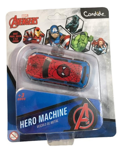 Carrinho Mini Veículo Metal Hero Avengers Homem Aranha