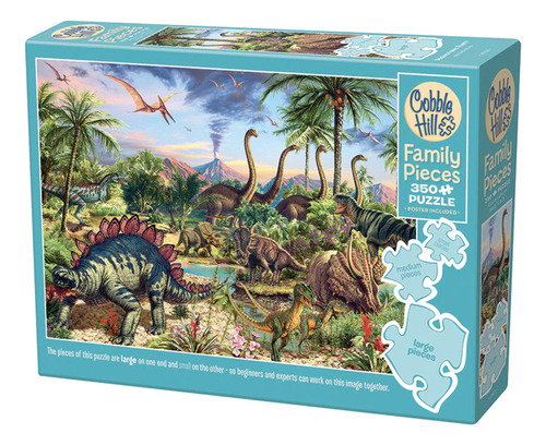 Rompecabezas Familiar Escena Prehistorica 350 Pz Cobble Hill Family Puzzle Dinosaurios