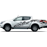 Adhesivo L200 Dakar O Katana Con Logo 4x4 Largo