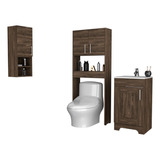 Mueble Lavamanos + Mueble Auxiliar + Optimizador Baño-wengue