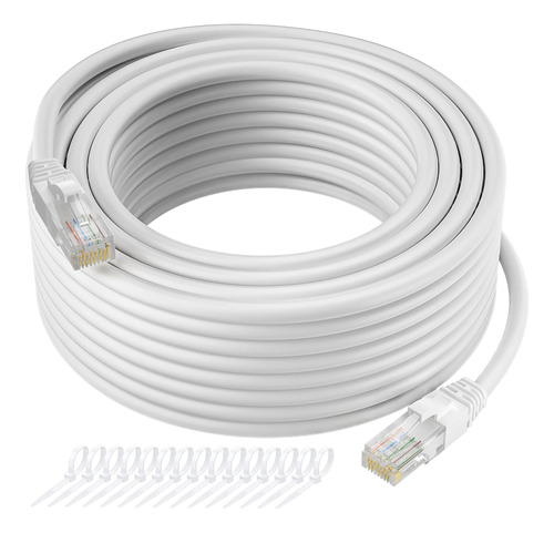 Cable Ethernet Cat5e De 50 Pies, Cable Largo De Internet Ca.
