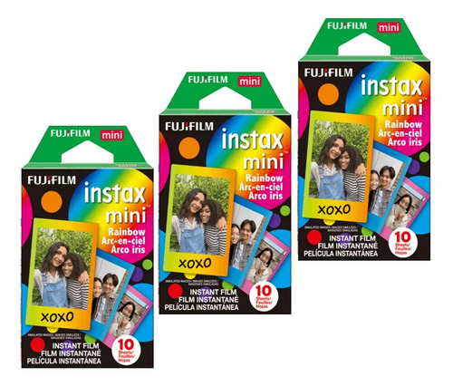 30 Filme Borda Rainbow Para Instax Mini 9, 11 12