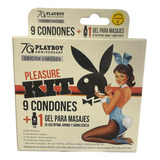 Kit Condones Playboy 9 Condones + 1 Gel Para Masajes 