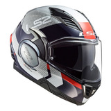 Casco Abatible Moto Ls2 Ff900 Valiant Ii Citius Azul/blanco/rojo  Talla M (57 - 58 Cm)