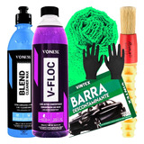 Blend Cleaner Wax Clay Bar Shampoo V-floc Pincel Pano Vonixx