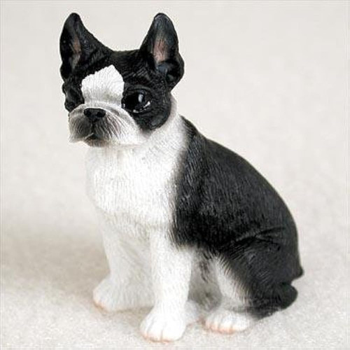 Figura De Perro Miniatura Boston Terrier