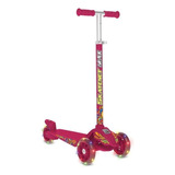 Patinete Skatenet Max Led Bandeirante Suporta 120kg - Pink