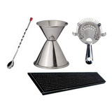 Kit Bartender Coctelería Barman Acero Inox  Envio Gratis !!